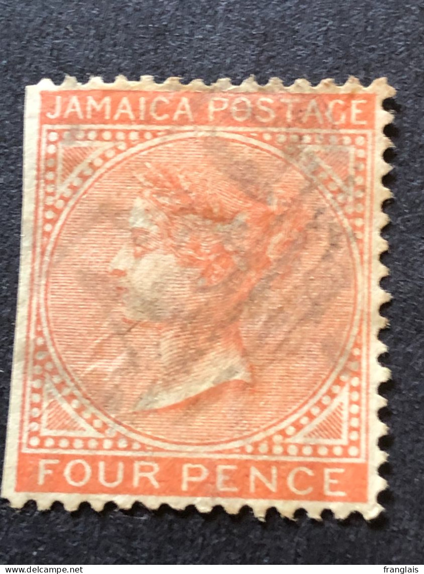 JAMAICA  SG 11  4d Brown Orange Wmk CC Crown FU - Jamaïque (...-1961)