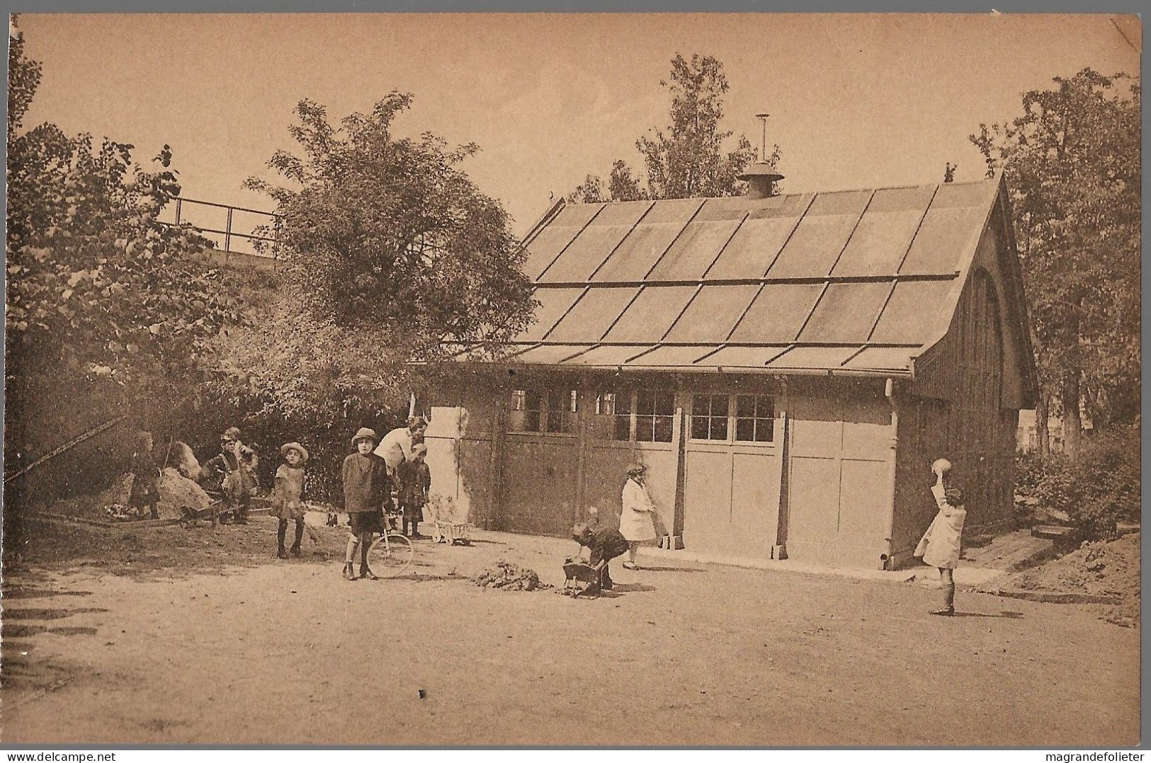 CPA CARTE POSTALE BELGIQUE BRUXELLES-ANDERLECHT ECOLE-JARDIN PLAÎNE DE JEUX LE BAC A SABLE - Anderlecht