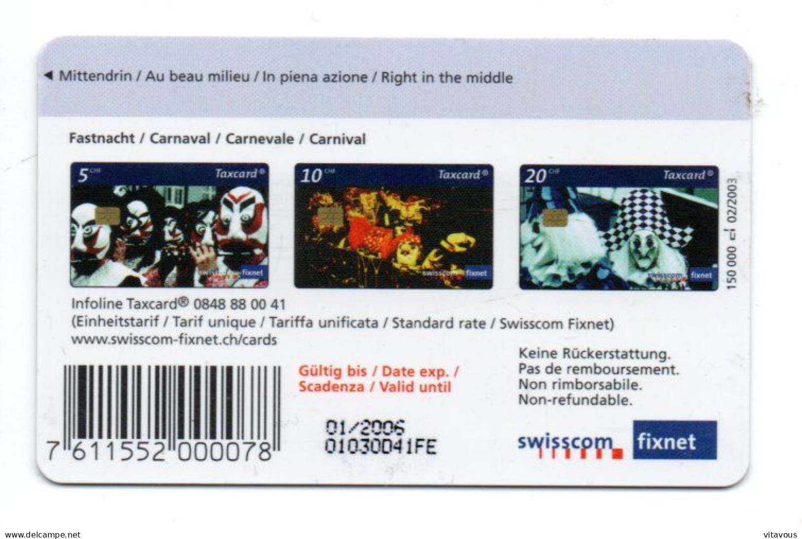 Clown  Télécarte Suisse Taxcard Phonecard (K 360) - Zwitserland