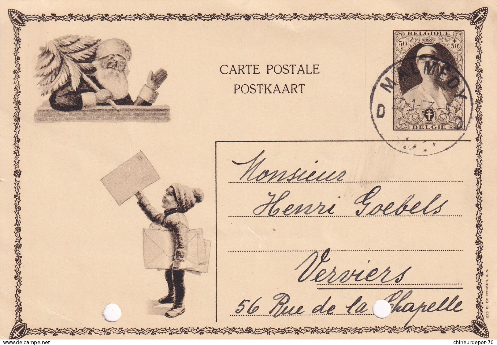 Lettres & Documents  Belgique België Belgium   Malmedy 1932 - Cartas & Documentos