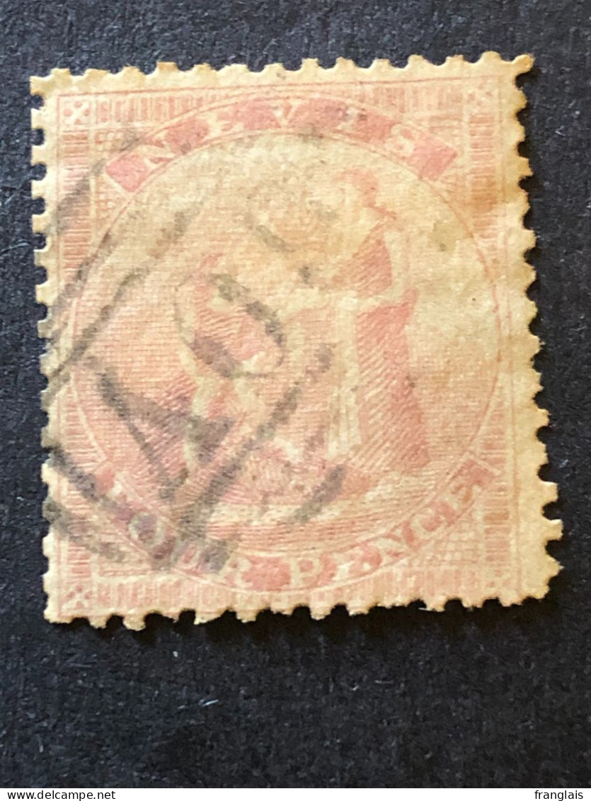 NEVIS  SG 2  4d Rose On Grey Paper Perf 14 FU  CV £75 - St.Christopher-Nevis-Anguilla (...-1980)