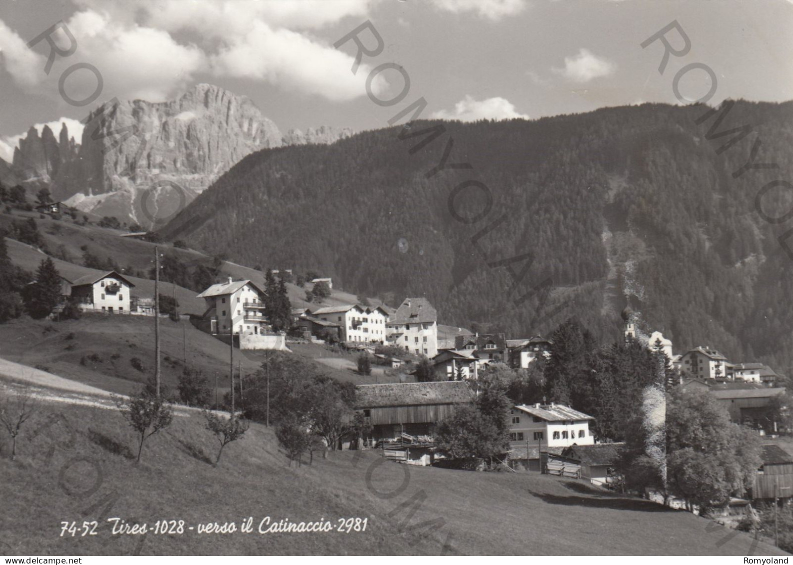 CARTOLINA  C11 TIRES M.1028,BOLZANO,TRENTINO ALTO ADIGE-VERSO IL CATINACCIO M.2981-VACANZA,BELLA ITALIA,NON VIAGGIATA - Bolzano (Bozen)