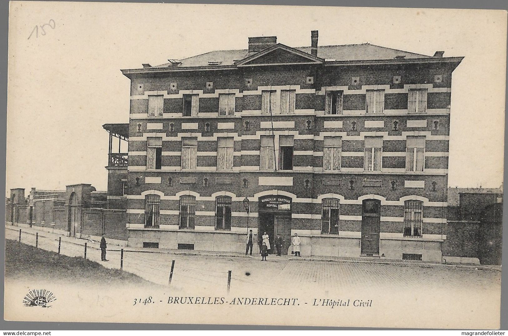 CPA CARTE POSTALE BELGIQUE BRUXELLES-ANDERLECHT L' HÔPITAL CIVIL - Anderlecht