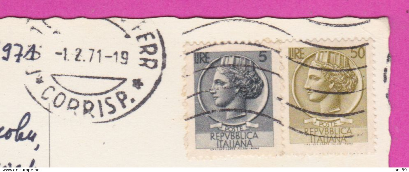 293904 / Italy - MILANO - Cathedral Duomo PC 1971 USED - 5+50 L Coin Of Syracuse , Italia Italie - 1971-80: Poststempel