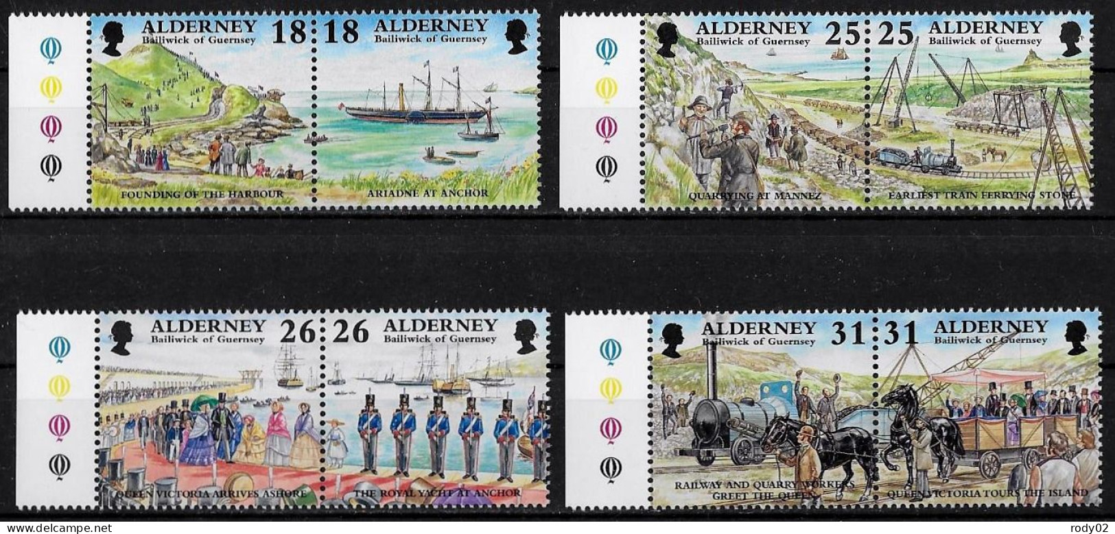 AURIGNY - EVENEMENTS HISTORIQUES - N° 108 A 115 ET 159 A 166 - NEUF** MNH - Alderney