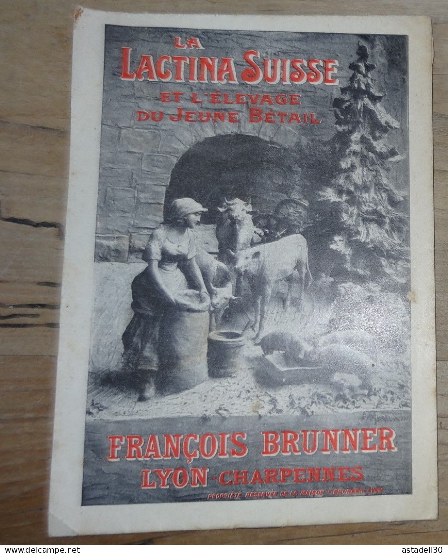 Fabrique Farine LACTINA SUISSE, Lyon Et Vevey En Suisse, Vers 1900  ................ TIR2-POS17 - Advertising