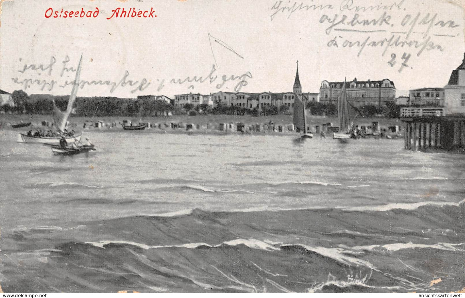 Ostseebad Ahlbeck Blick Zum Strand Gl1927 #169.493 - Otros & Sin Clasificación