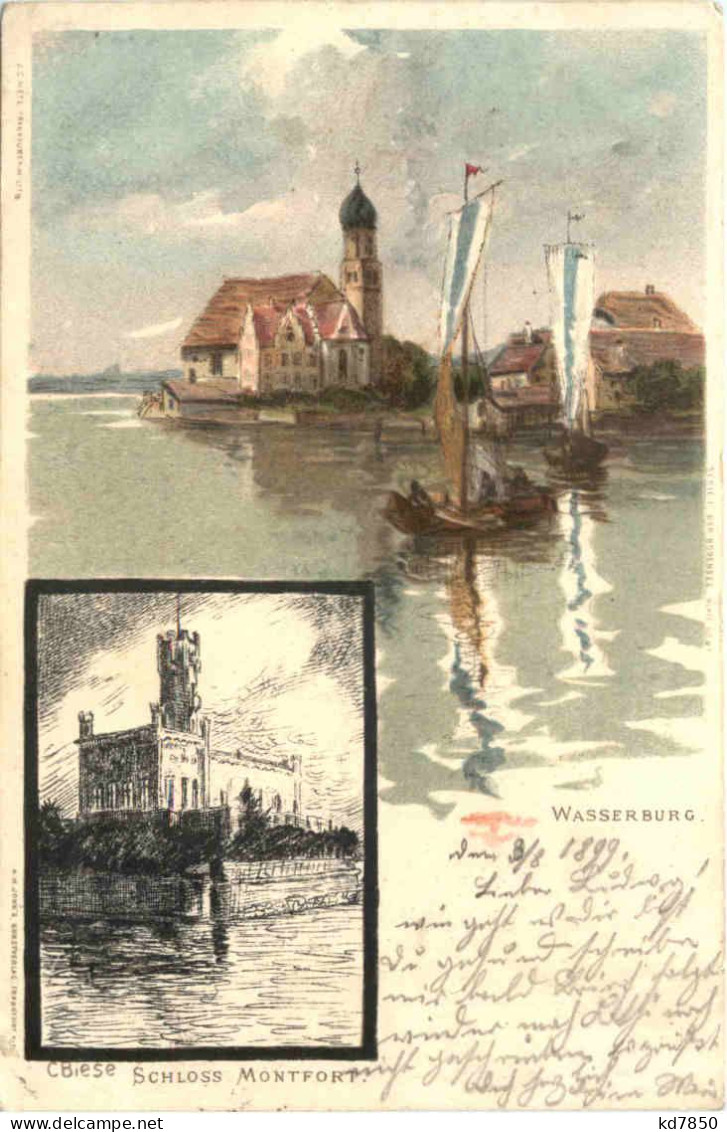 Wasserburg Am Bodensee - Litho - Künstler Ak C. Biese - Wasserburg (Bodensee)