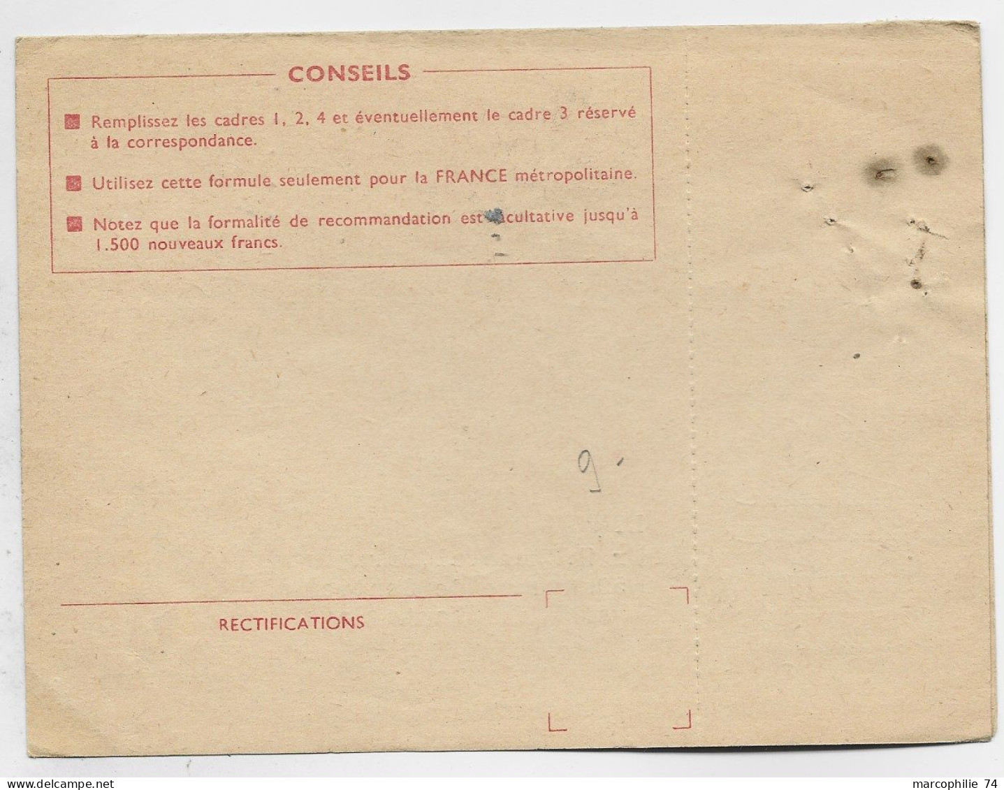 FRANCE SEMEUSE 20C LIGNEEX3+25C DECARIS CARTE CONTRE REMBOURSEMENT MEC SECAP ANNECY ENTREPOT 30.4.1963 - 1921-1960: Periodo Moderno