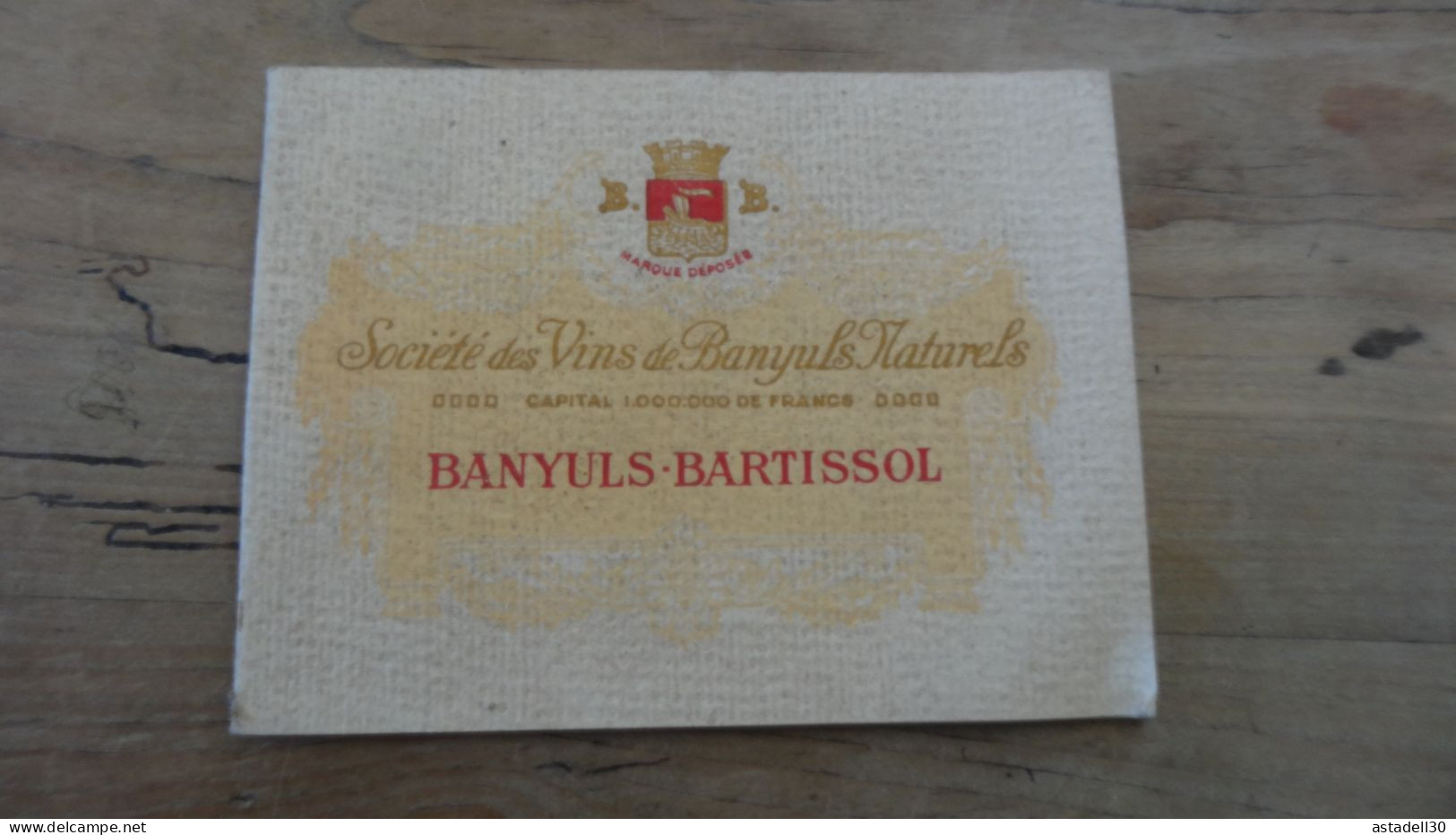 Livret Publicitaire Des Vins BANYULS BARTISSOL  ................ TIR2-POS17 - Publicités