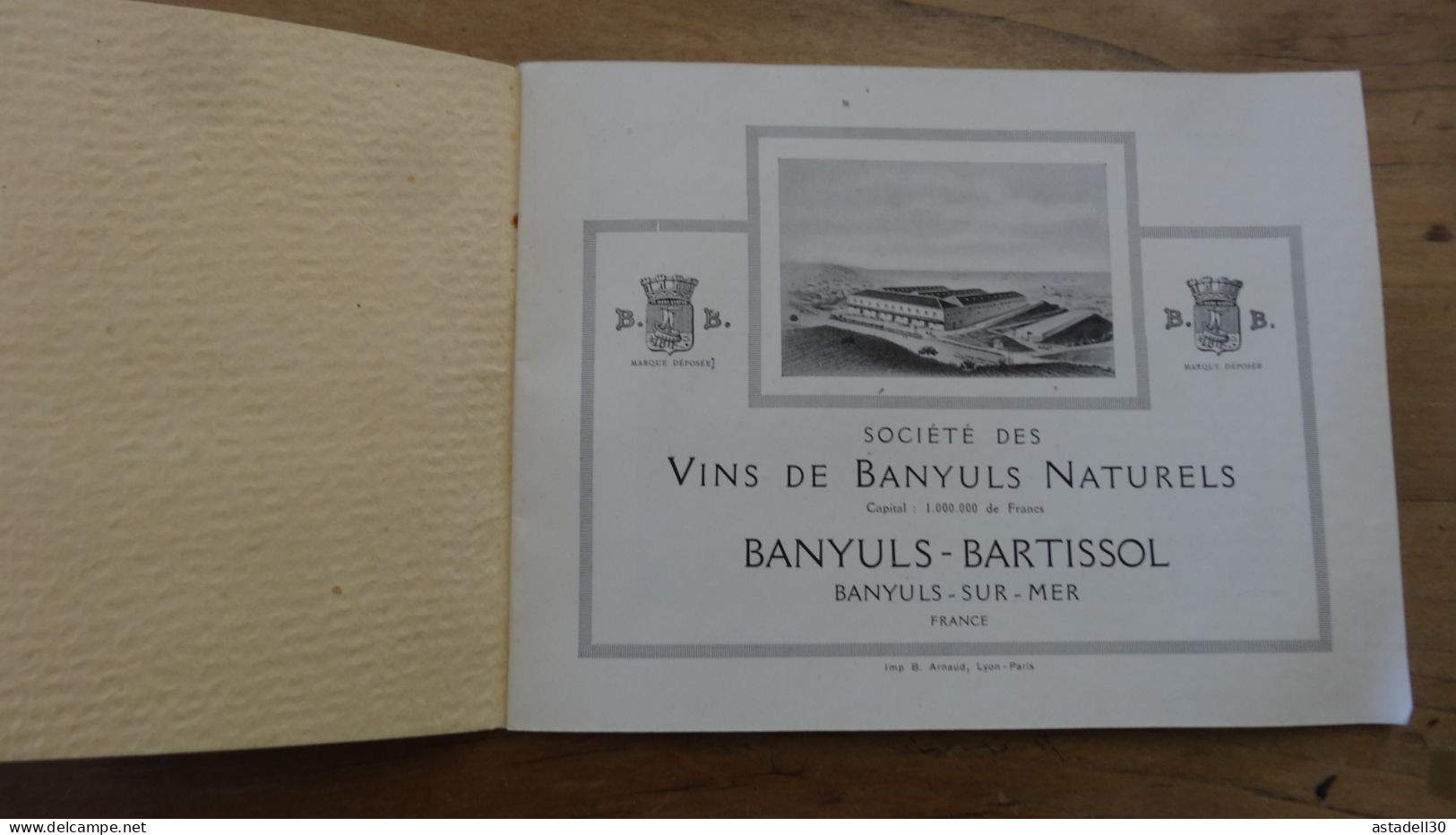 Livret Publicitaire Des Vins BANYULS BARTISSOL  ................ TIR2-POS17 - Publicités
