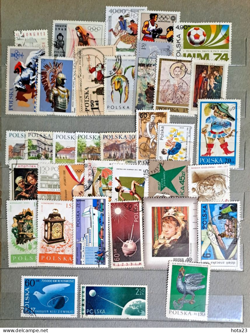 POLAND POLSKA 100 DIFFERENT USED STAMPS LOT KILOWARE MIX HOROSKOPE , ANIMAL - Otros & Sin Clasificación