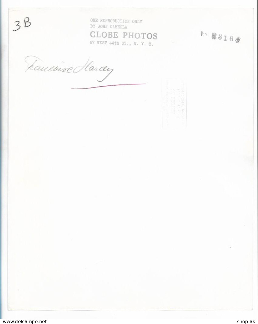 C6300/ Francoise Hardy  Pressefoto Foto 25,5 X 20,5 Cm 1968 - Andere & Zonder Classificatie