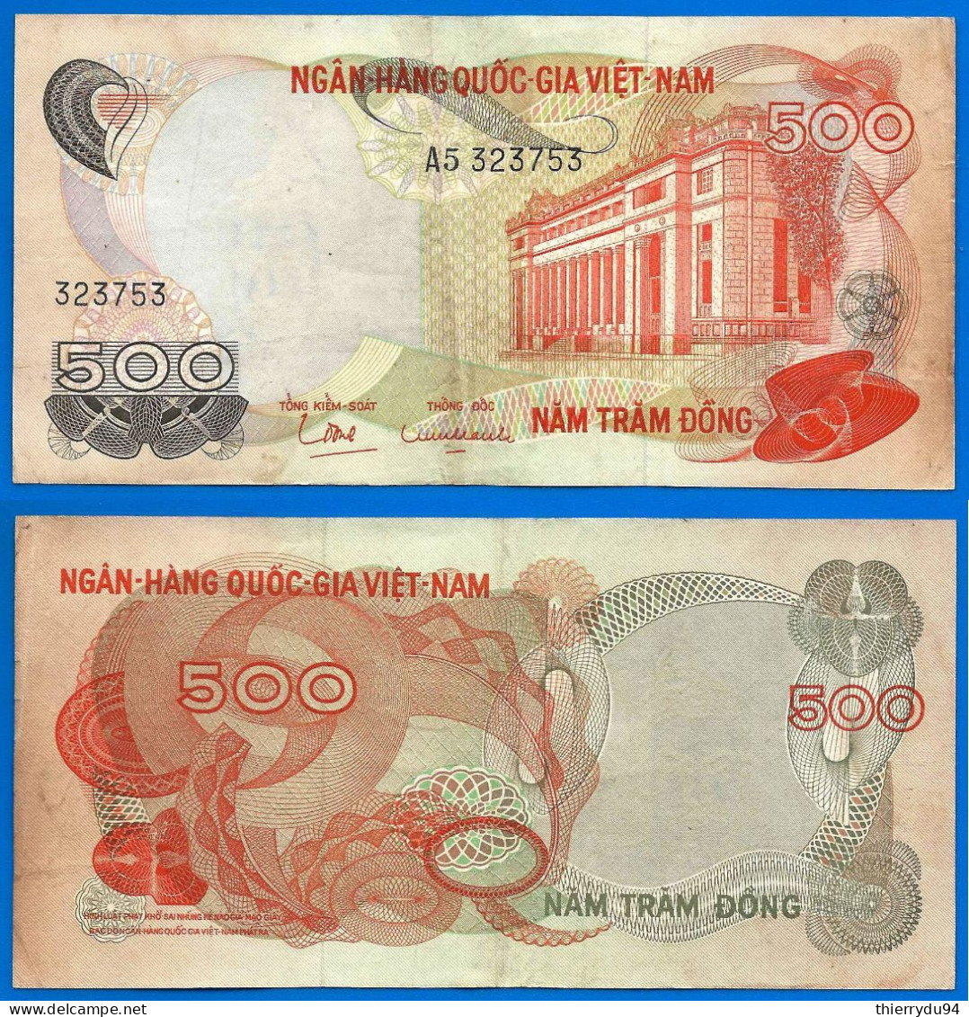 Vietnam Sud 500 Dong 1970 Serie A5 Que Prix + Port Asie Asia Dongs Paypal Bitcoin OK - Vietnam