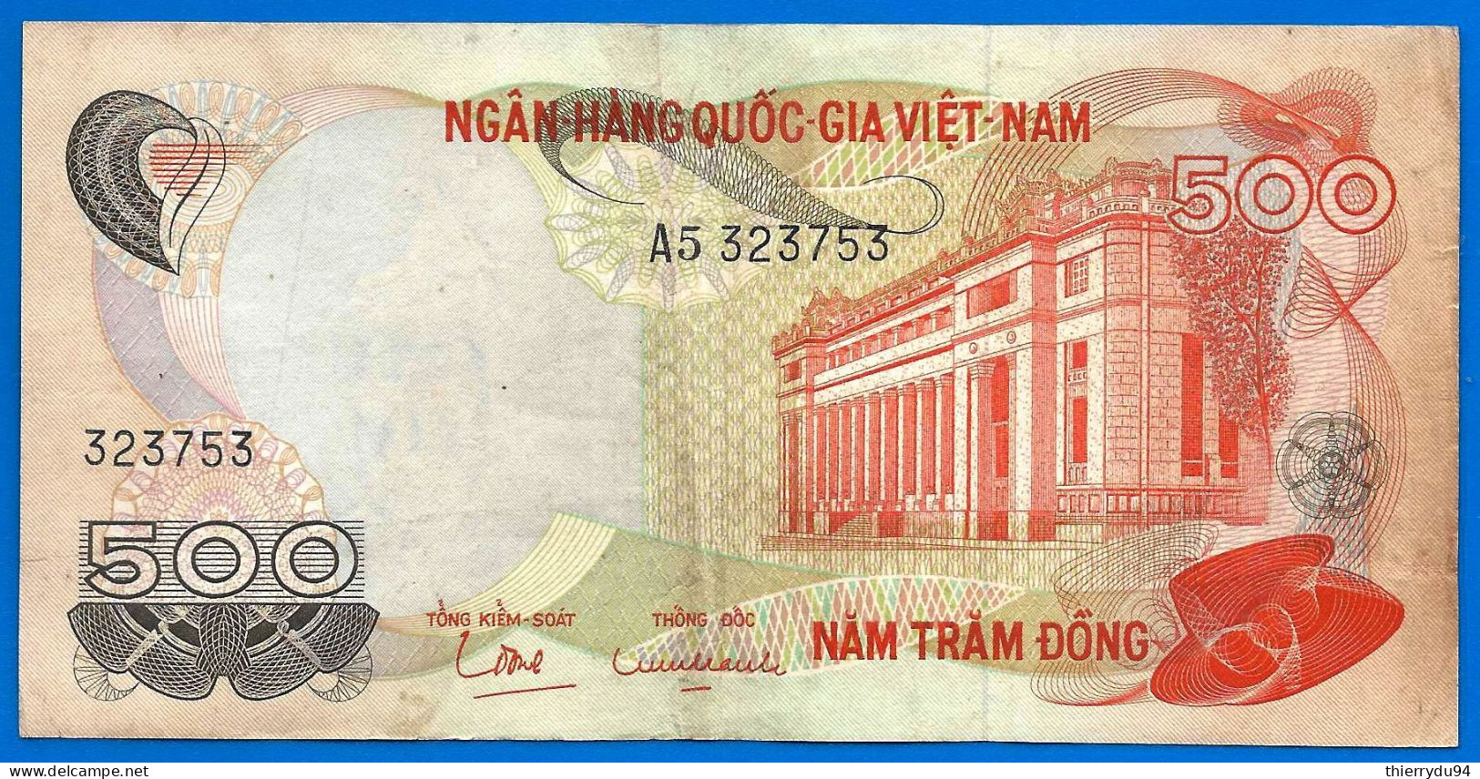Vietnam Sud 500 Dong 1970 Serie A5 Que Prix + Port Asie Asia Dongs Paypal Bitcoin OK - Viêt-Nam
