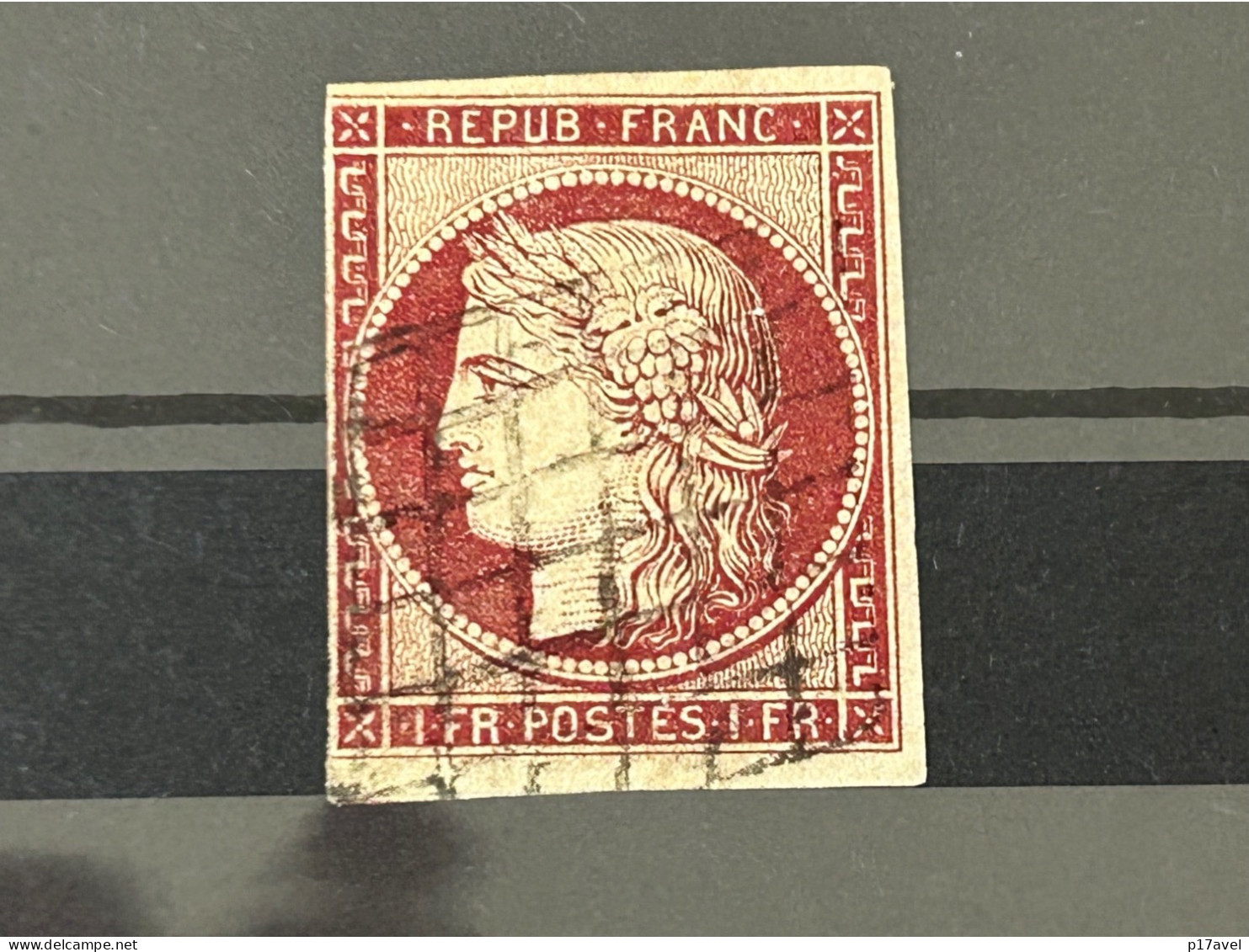 Frankreich Ceres Mi - Nr. 7 Gestempelt Mit Zertifikat . - 1849-1850 Cérès