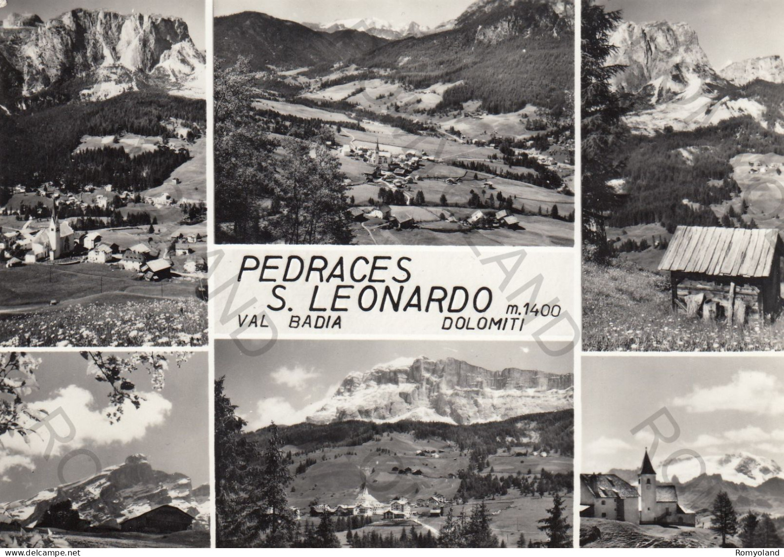 CARTOLINA  C11 PEDRACES S.LEONARDO M.1400,BOLZANO,TRENTINO ALTO ADIGE-VAL BADIA-DOLOMITI-VACANZA,NON VIAGGIATA - Bolzano