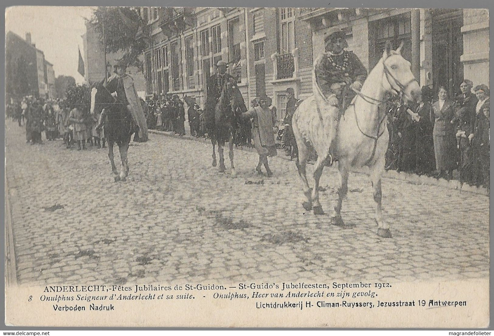 CPA CARTE POSTALE BELGIQUE BRUXELLES-ANDERLECHT FÊTES JUBILAIRES DE SAINT-GUIDON - Anderlecht