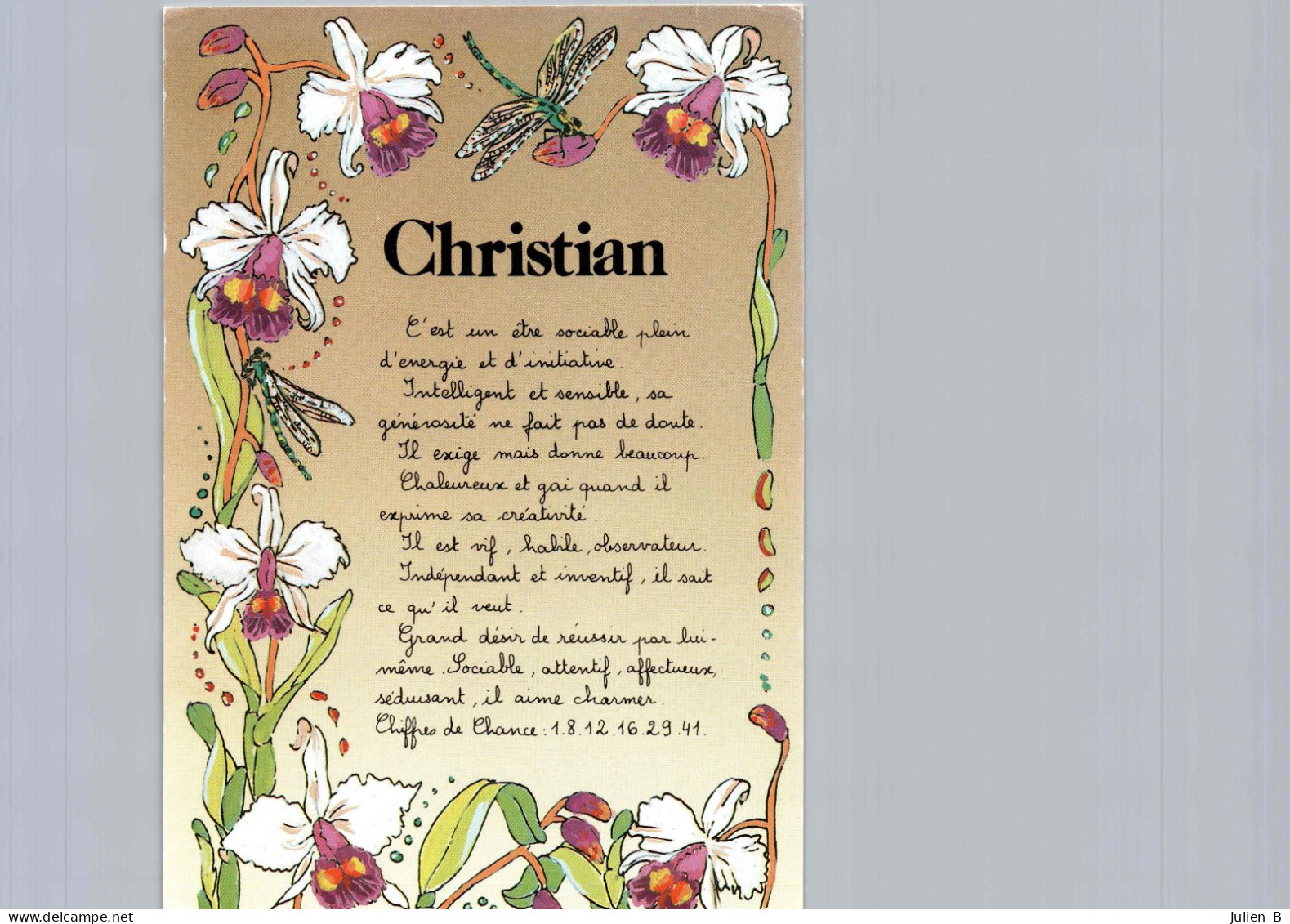 Christian, Edition Andre Barthelemy - Vornamen