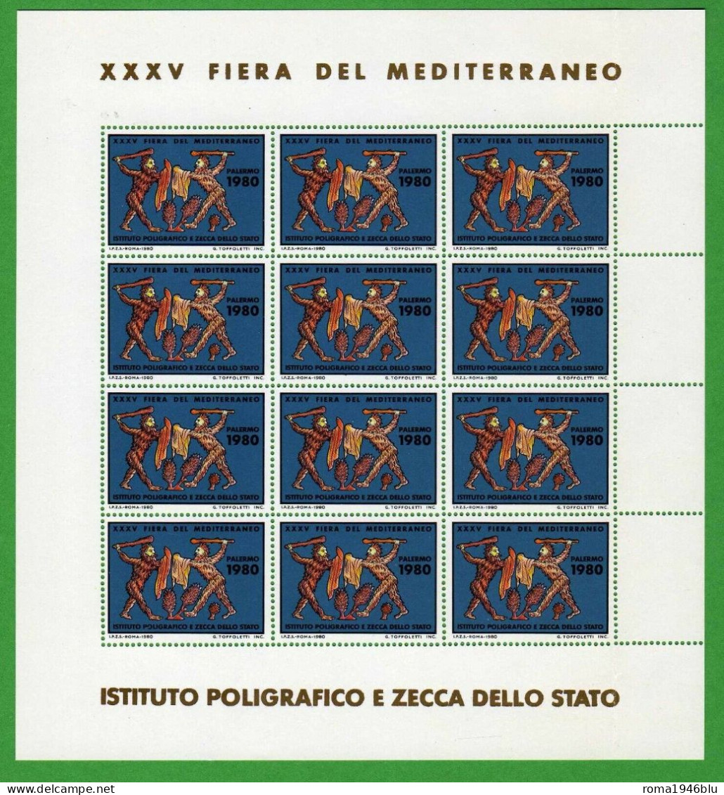 1980 XXXV FIERA DEL MEDITERRANEO ERINNOFILO FOGLIETTO - Cinderellas