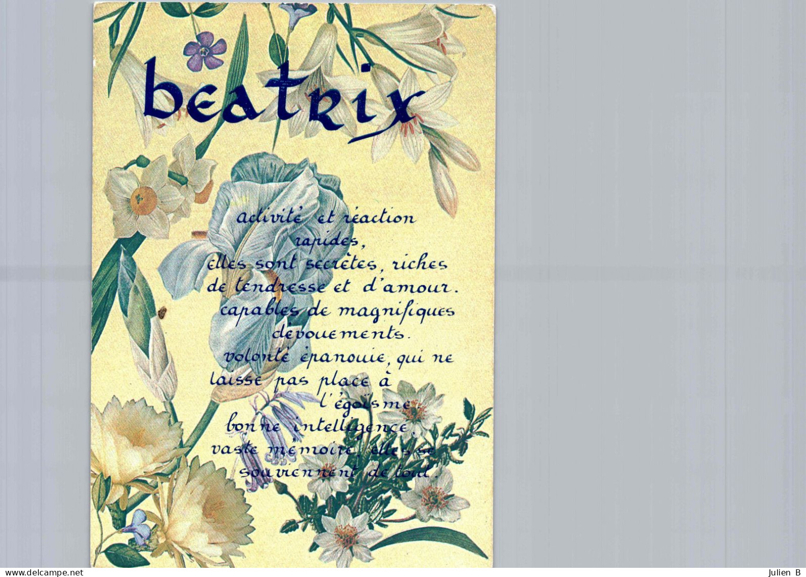 Beatrix, Edition ICDF - Nombres