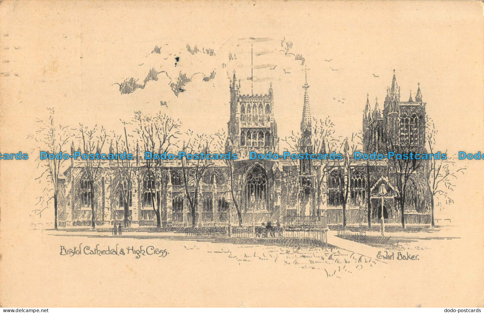 R042226 Bristol Cathedral A High Cross. Evart Baker. 1928 - World