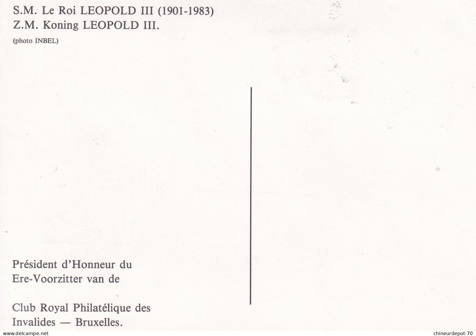 Lettres & Documents  Belgique België Belgium   S.M Le Roi Léopold III 1983 - Lettres & Documents