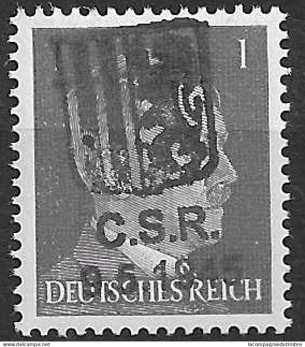 Allemagne/Tchécoslovaquie émission Locale 1945 Neuf ** MNH. TB Et Signé Dub. - Neufs