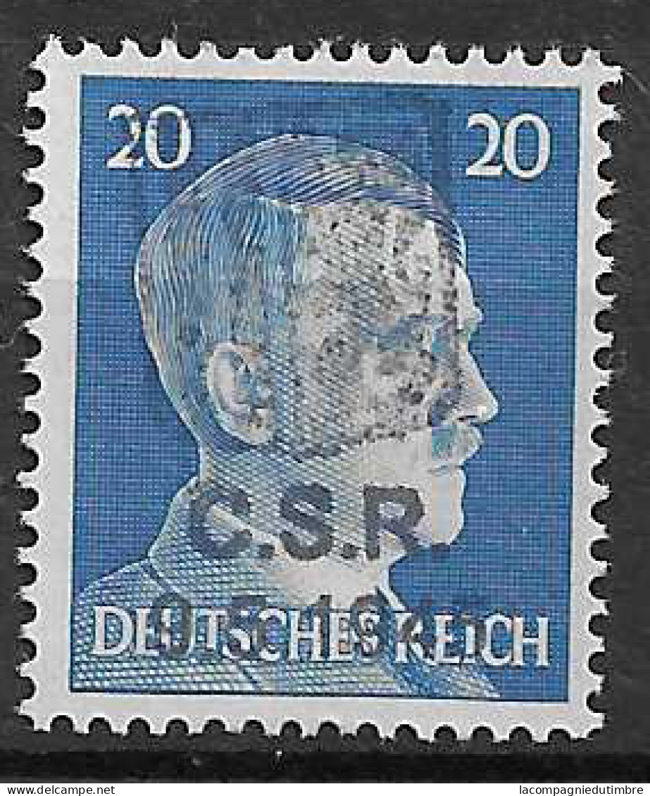 Allemagne/Tchécoslovaquie émission Locale 1945 Neuf ** MNH. TB Et Signé Dub. - Mint