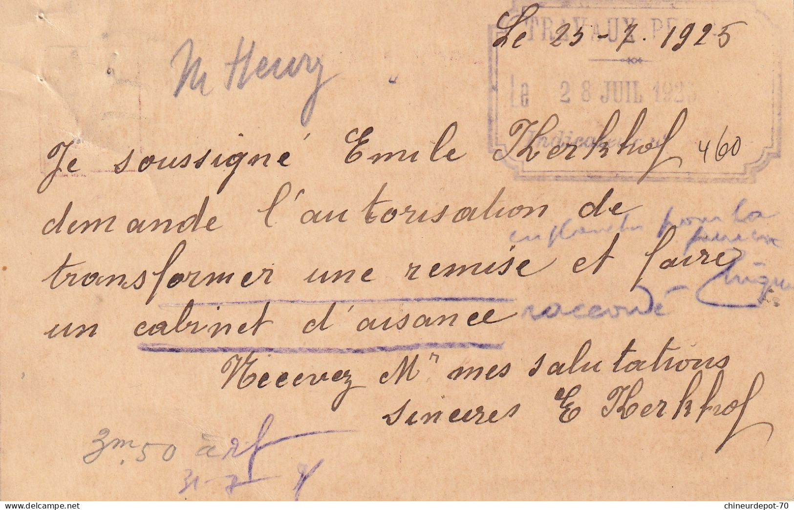 Lettres & Documents  Belgique België Belgium  Seraing  1925 - Covers & Documents