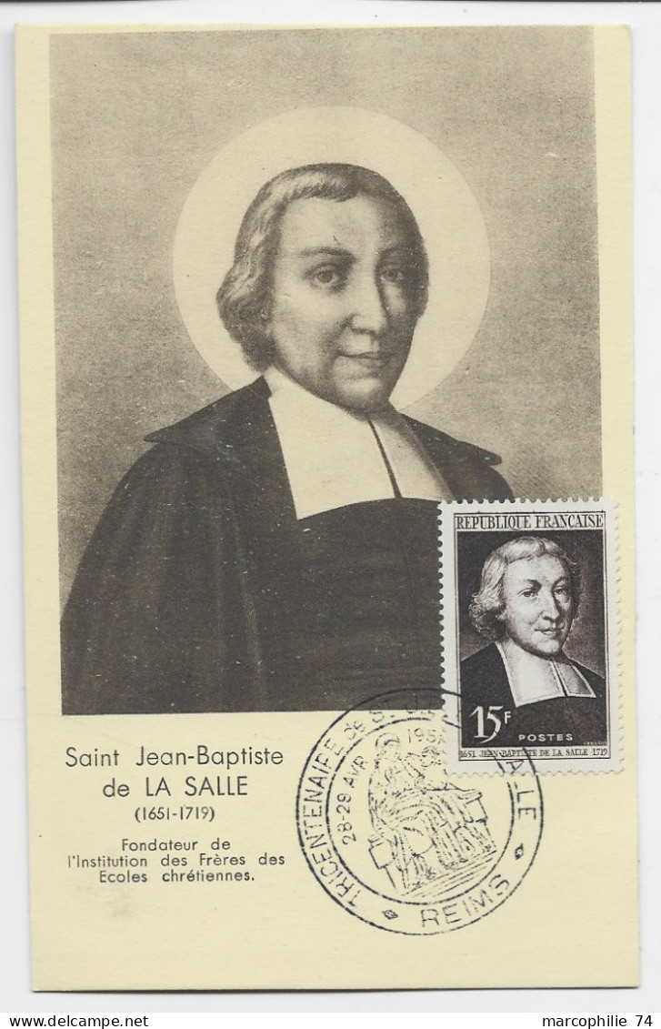FRANCE 15FR ST JEAN BAPTISTE DE LA SALLE REIMS 28.29 AVRI 1951 - 1950-1959