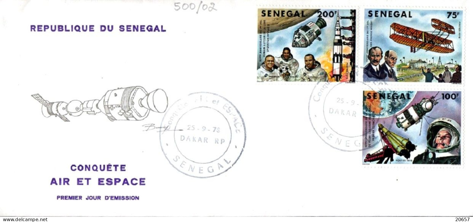 Senegal 0500/02 Fdc Conquête De L'Espace, Yuri Gagarine, Apollo 8 - Otros & Sin Clasificación