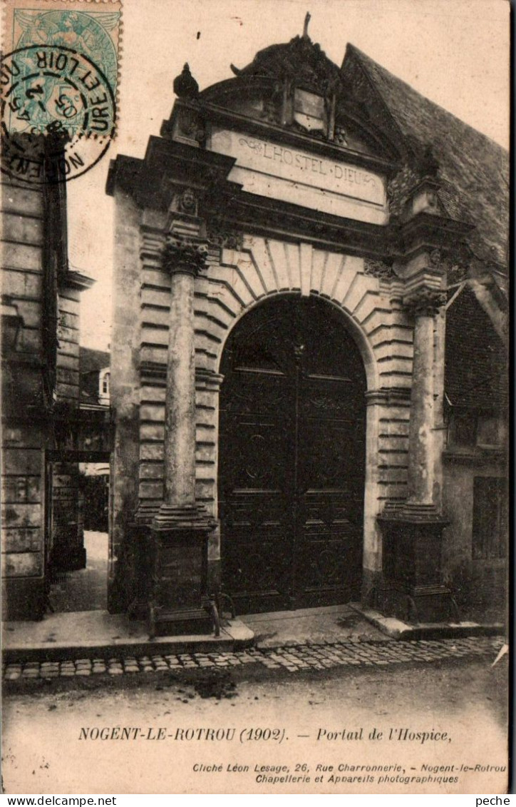 N°2292 W -cpa Nogent Le Rotrou -portail De L'Hospice- - Nogent Le Rotrou