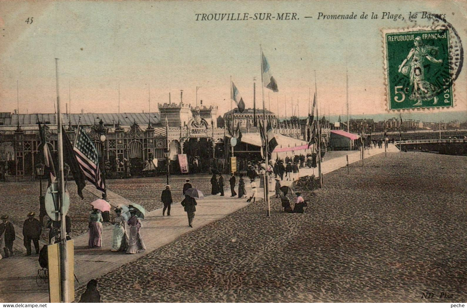 N°2294 W -cpa Trouville Sur Mer -promenade De La Plage- - Trouville