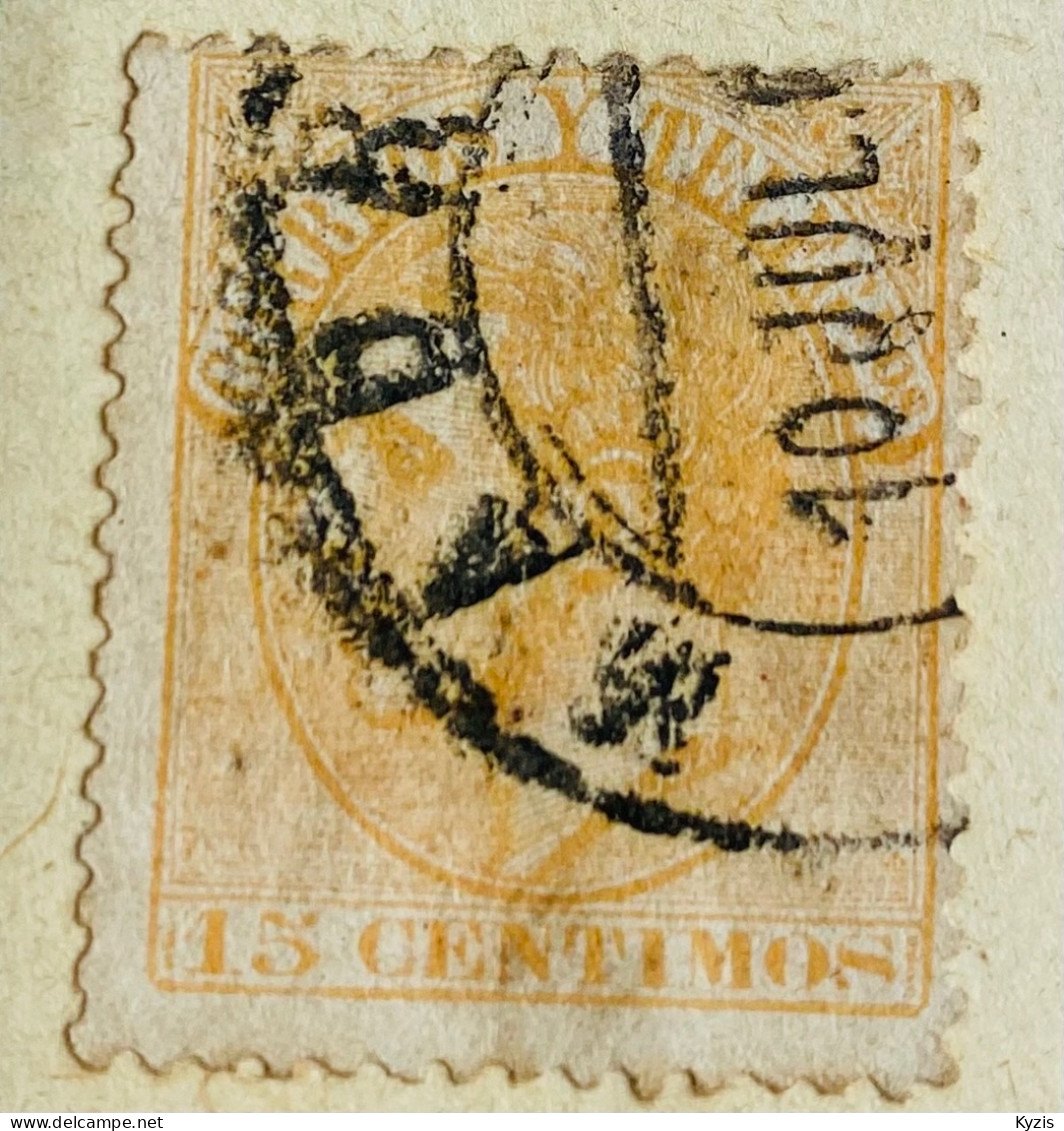 Espagne - 15 Centimos 1882 Orange - OBLITÉRATION « MADRID » - Used Stamps