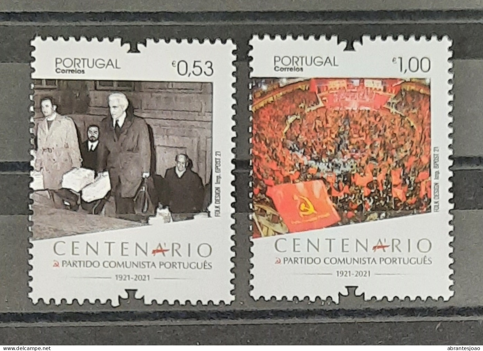 2021 - Portugal - MNH - Centenary Of Portuguese Communist Party - 2 Stamps + Block Of 1 Stamp - Unused Stamps