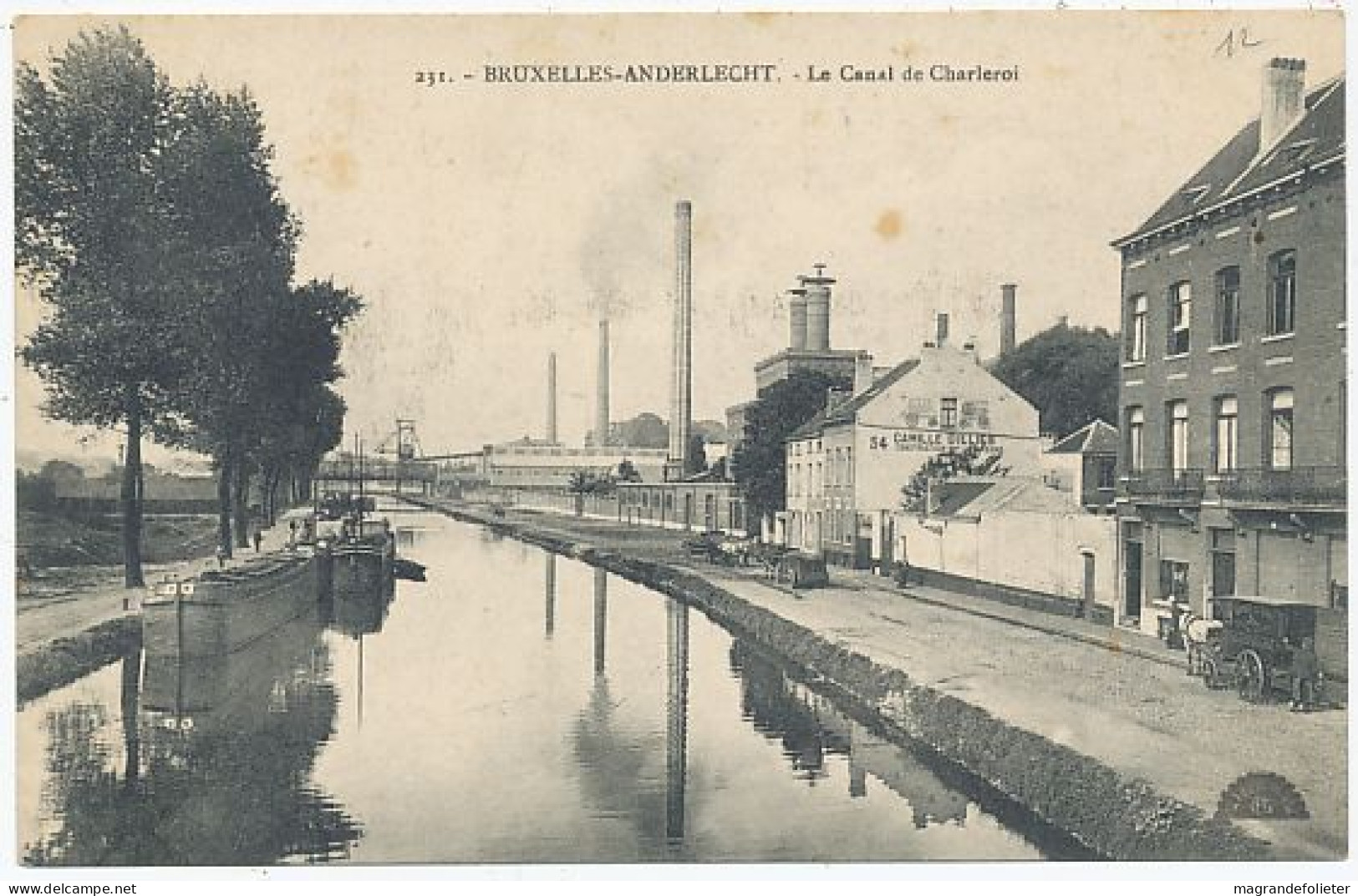 CPA CARTE POSTALE BELGIQUE BRUXELLES-ANDERLECHT LE CANAL DE CHARLEROI - Anderlecht