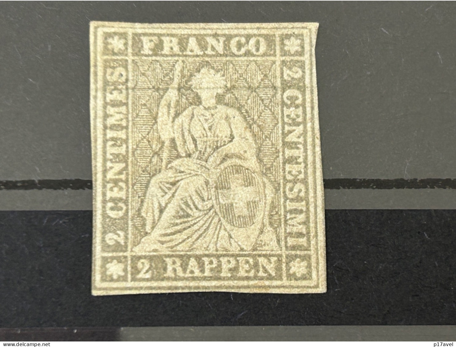 Schweiz 2 Rappen Mi -Nr. 19 Ungebraucht Ohne Gummi . - Unused Stamps