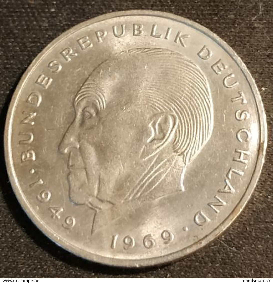 ALLEMAGNE - GERMANY - 2 DEUTSCHE MARK 1972 F - Konrad Adenauer - KM 124 - 2 Marchi