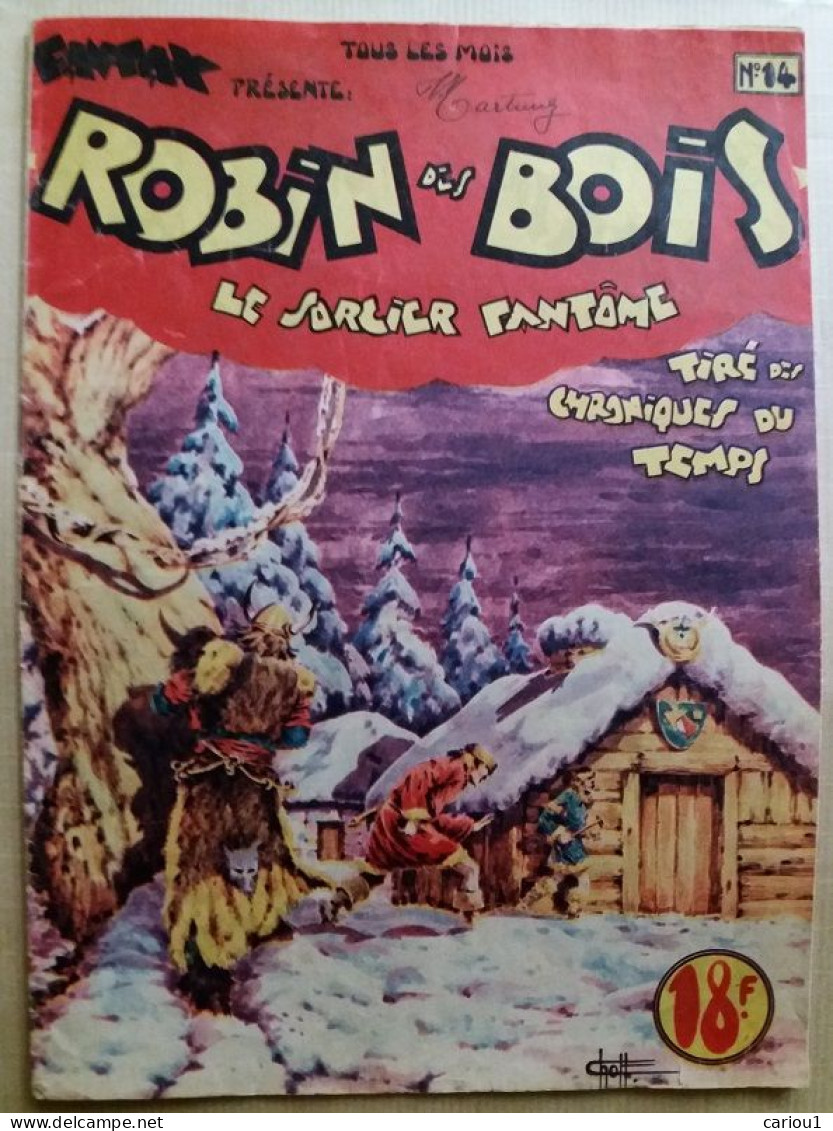C1 ROBIN DES BOIS # 14 1949 Charlas CHOTT Pierre MOUCHOT Le Sorcier Fantome PORT INCLUS France - Original Edition - French