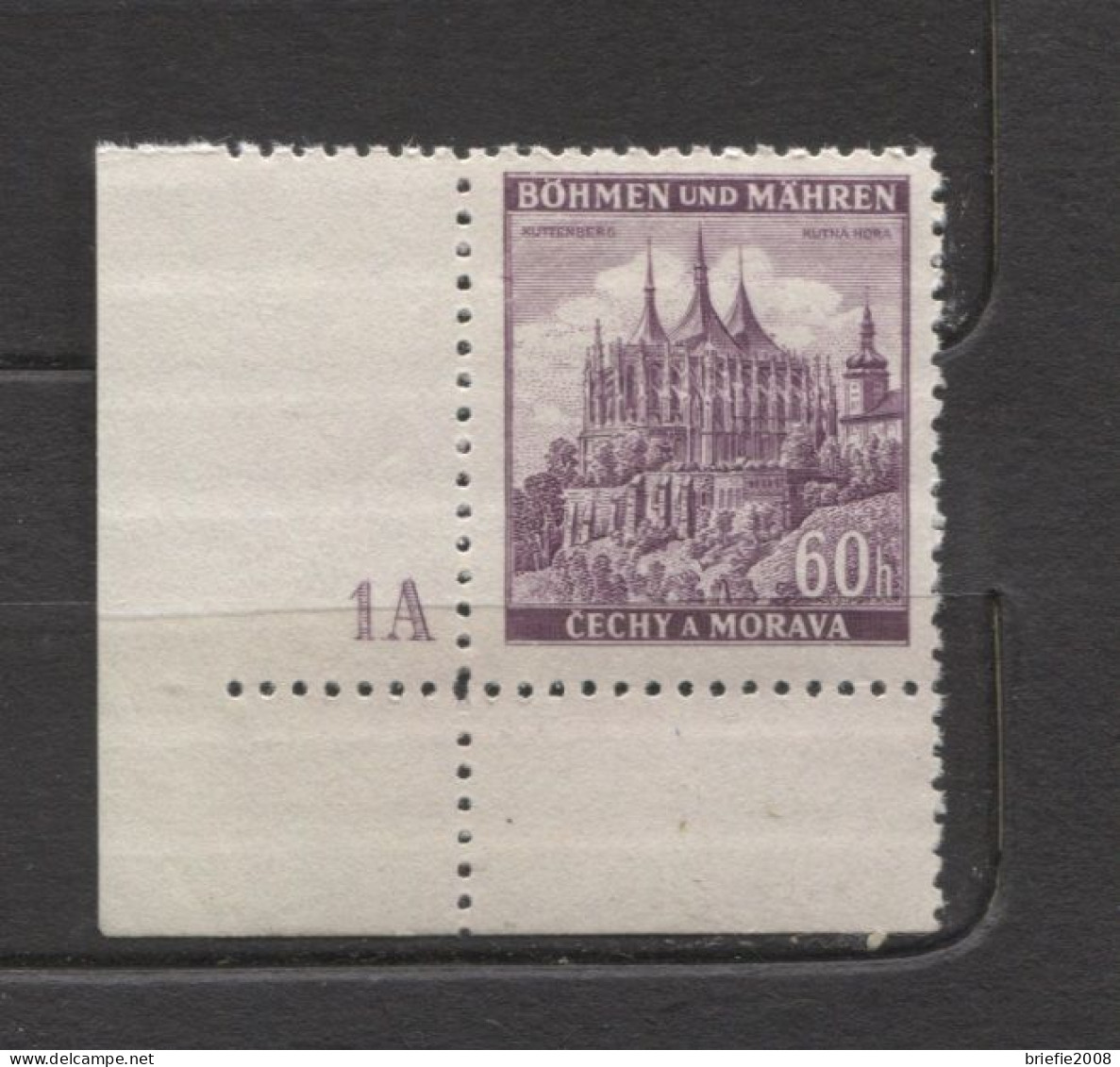 Böhmen Und Mähren # 27 Platten-Nr. 1A Breiter Unterrand 50erBogen, Postfrisch - Ongebruikt