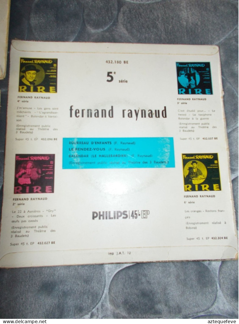 5 VINYL FERNAND REYNAUD 45 T EP