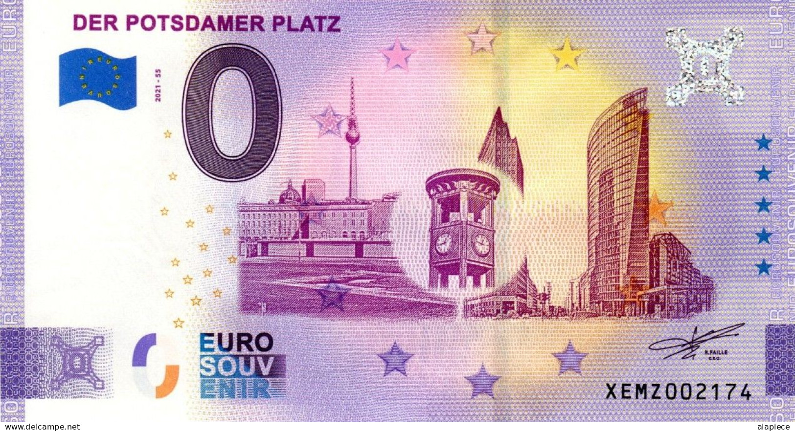 Billet Touristique - 0 Euro - Allemagne - Der Potsdamer Platz (2021-55) - Private Proofs / Unofficial