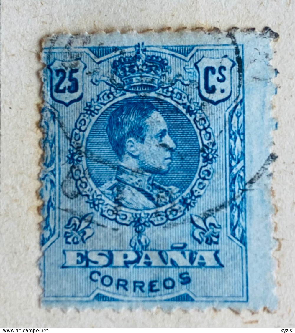 Espagne Alfonso XIII Médaillon 274 - Année 1909 - VARIÉTÉ - Gebraucht