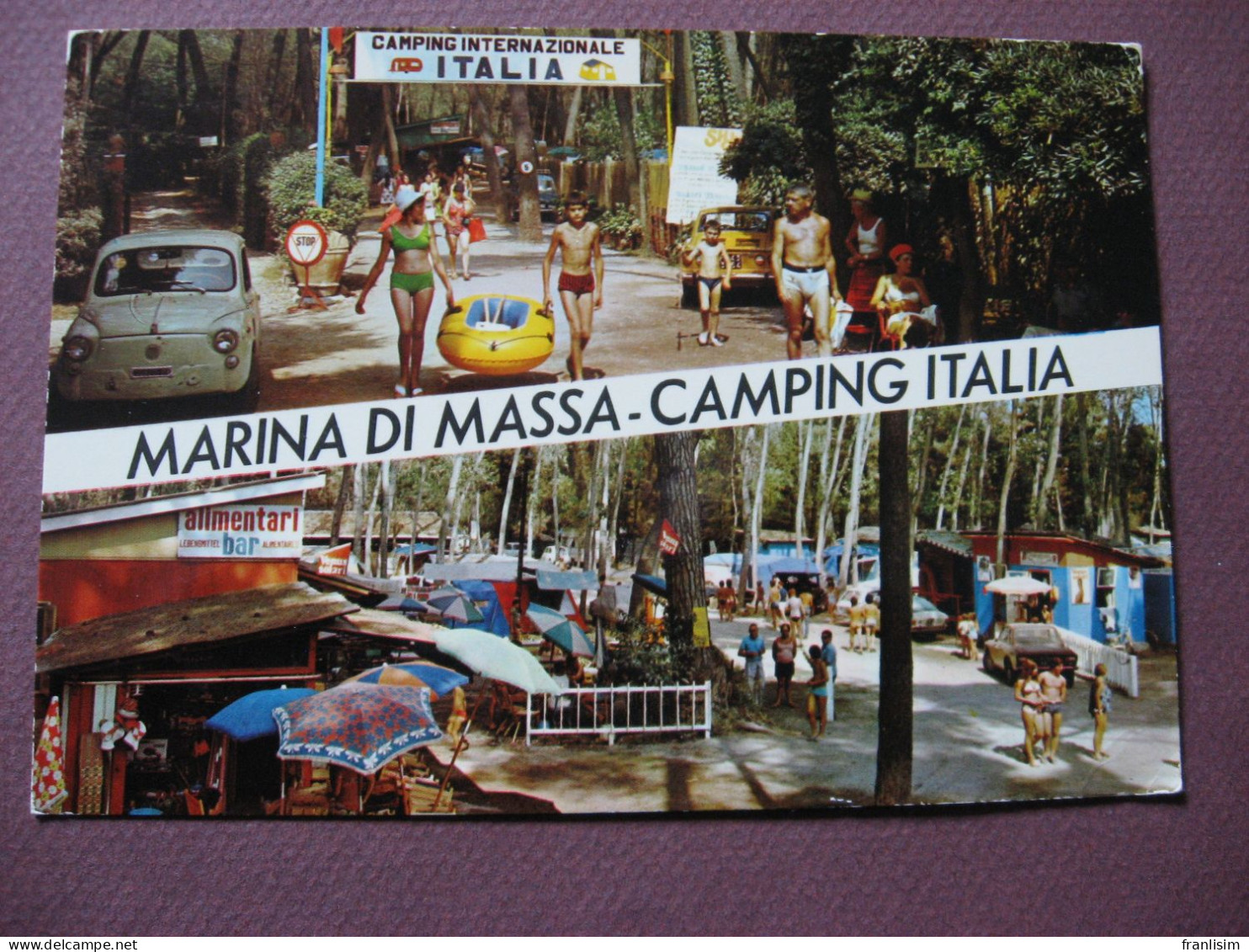 CPSM PHOTO MARINA DI MASSA  Campeggio Internazionale ITALIA CAMPING INTERNATIONAL  1970  / N° 2 - Massa