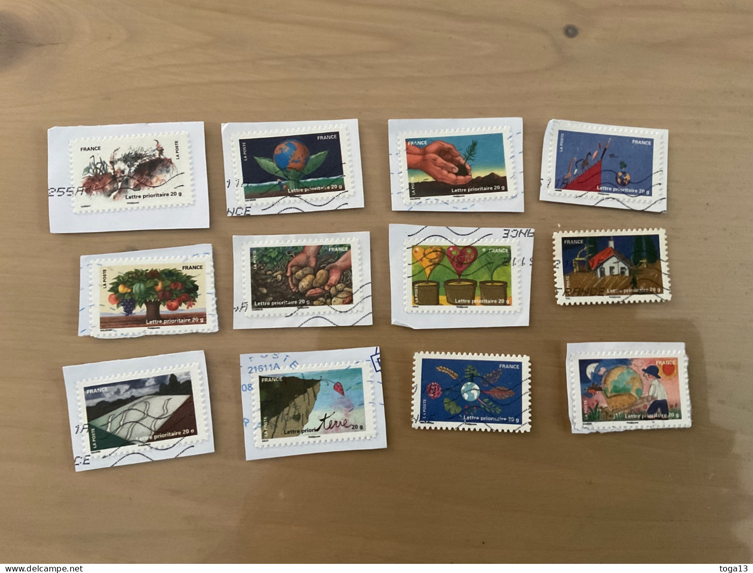 2011, Série Complète Y&T 526/537 Sur Fragments (ADH48) - Used Stamps