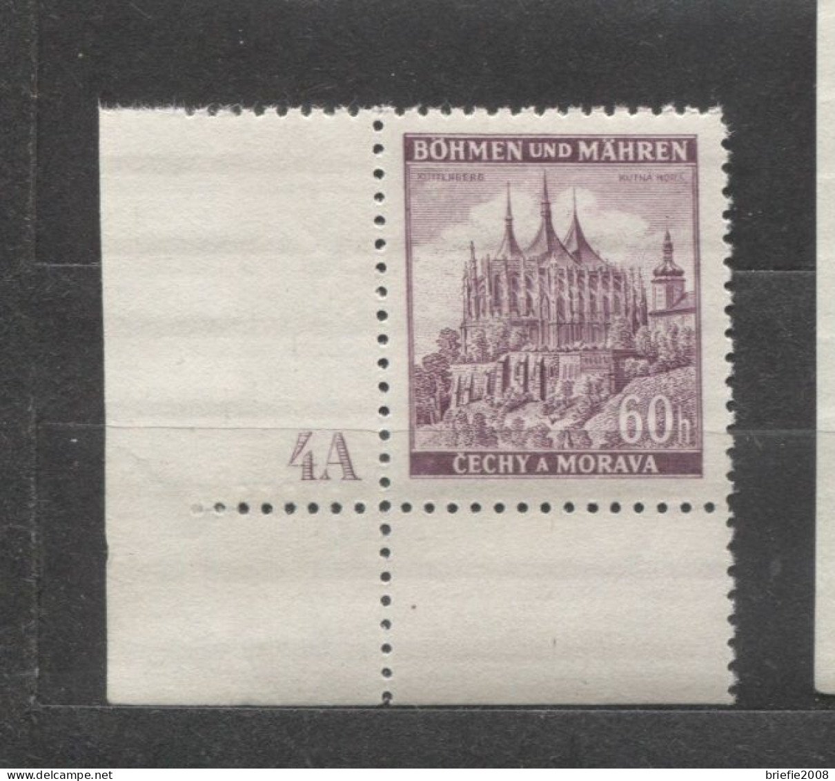 Böhmen Und Mähren # 27 Platten-Nr. 4A Breiter Unterrand 50erBogen, Postfrisch - Unused Stamps