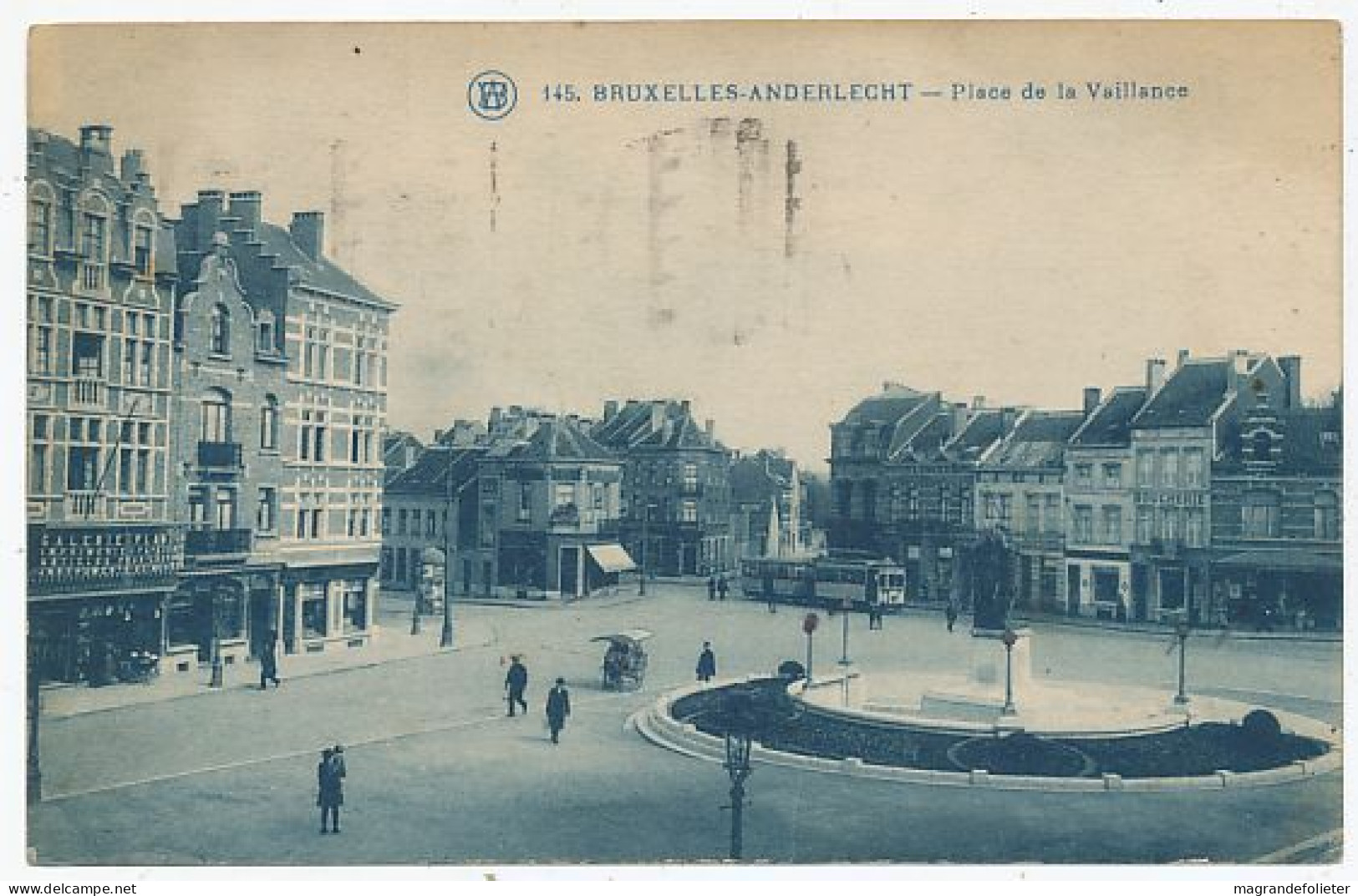 CPA CARTE POSTALE BELGIQUE BRUXELLES-ANDERLECHT PLACE DE LA VAILLANCE 1932 - Anderlecht