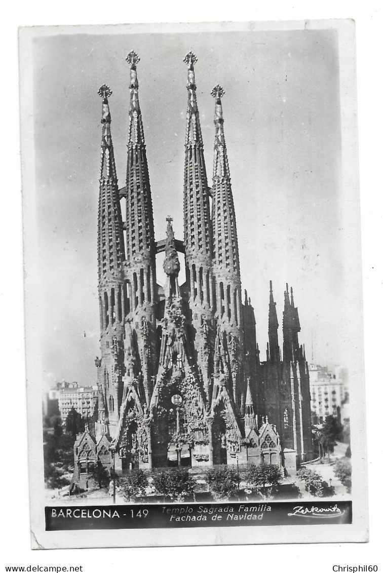 BARCELONA - Templo Sagrada Familia Fachada De Navidad - Ecrite En 1952 - - Barcelona