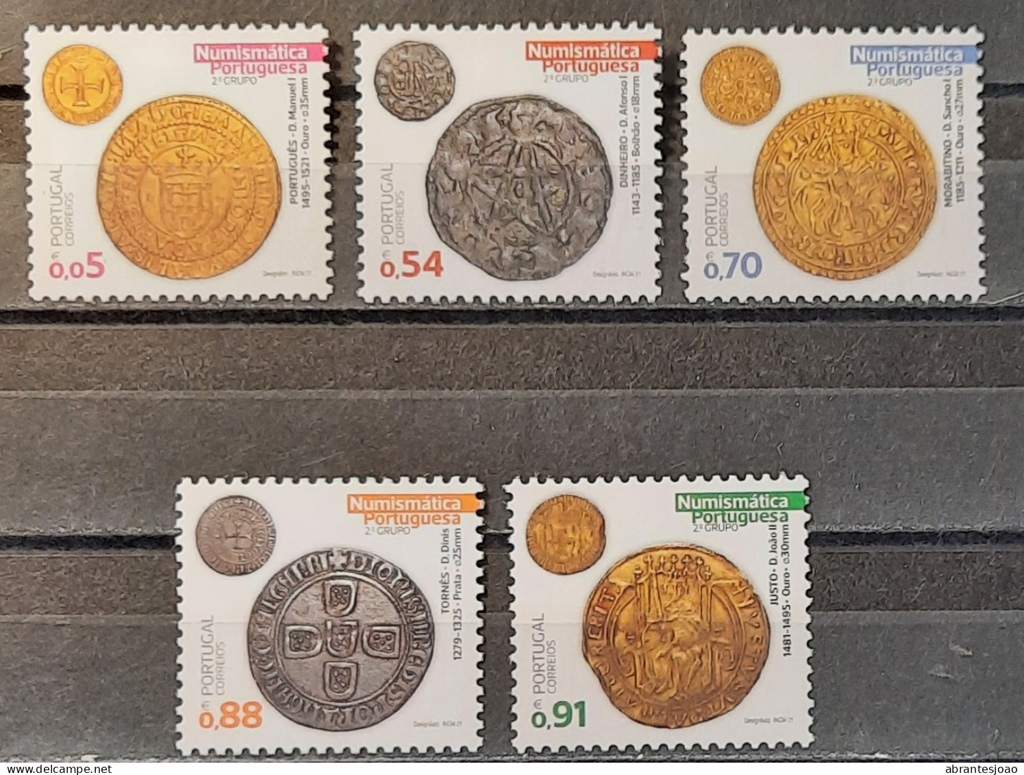 2021 - Portugal - MNH - Portuguese Numismatics - 2nd Group - 5 Stamps - Neufs